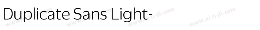 Duplicate Sans Light字体转换